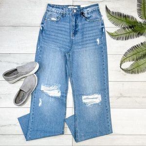 Zenana Straight Wide Leg Jeans